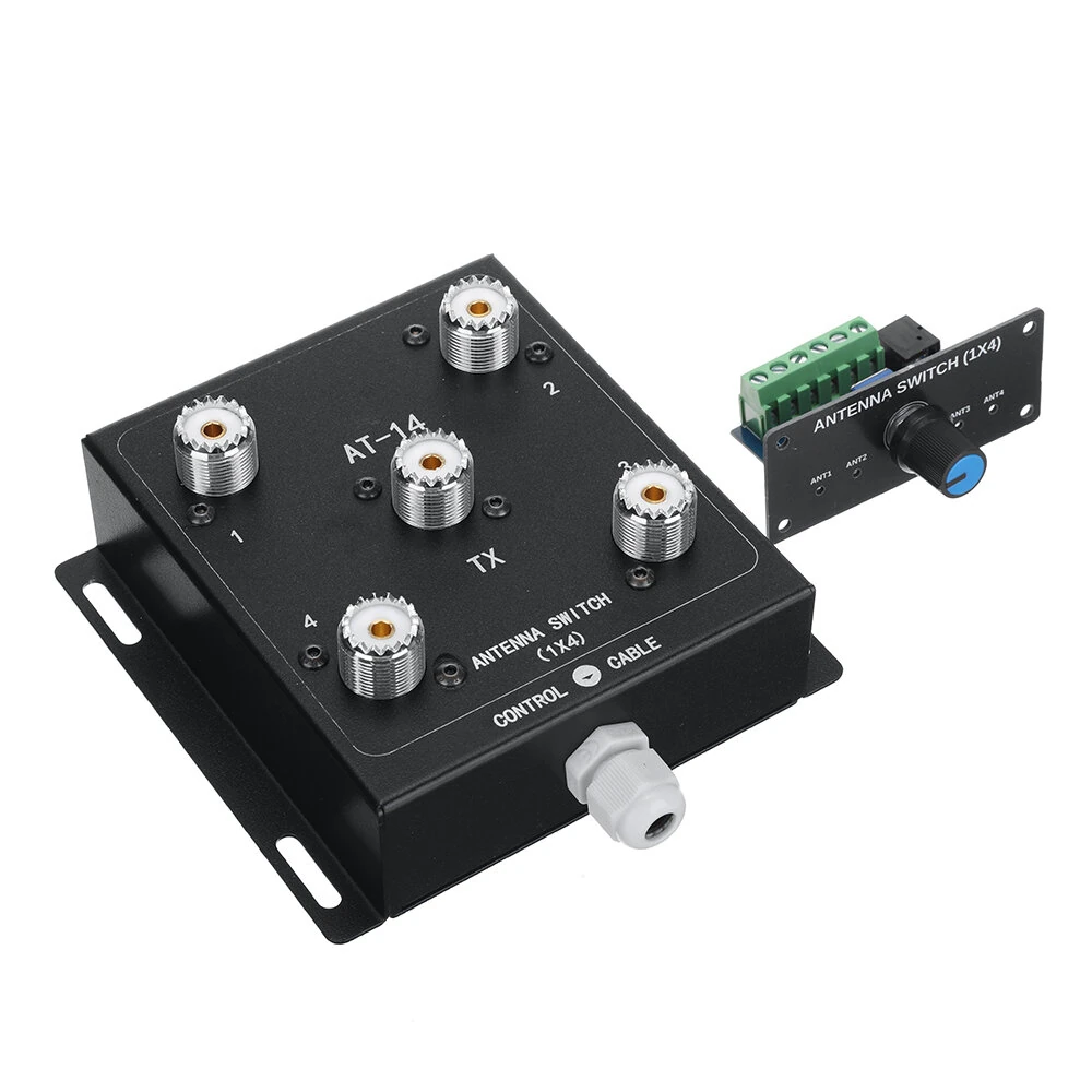 AT-14 4-Way Coax Remote Antenna Switch Convenient Switching 1.8MHz-60MHz 500W PEP — view 4