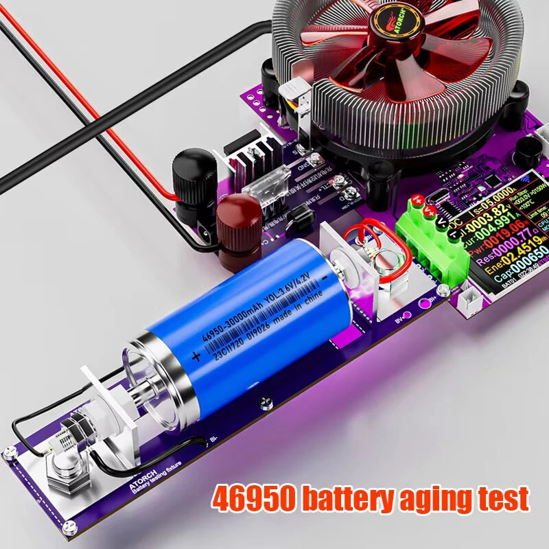 ATORCH 20A 4-wrie Battery Test Stand 18650 Internal Resistance Capacity Tester Fixture Seat Current Voltage Meter — view 5