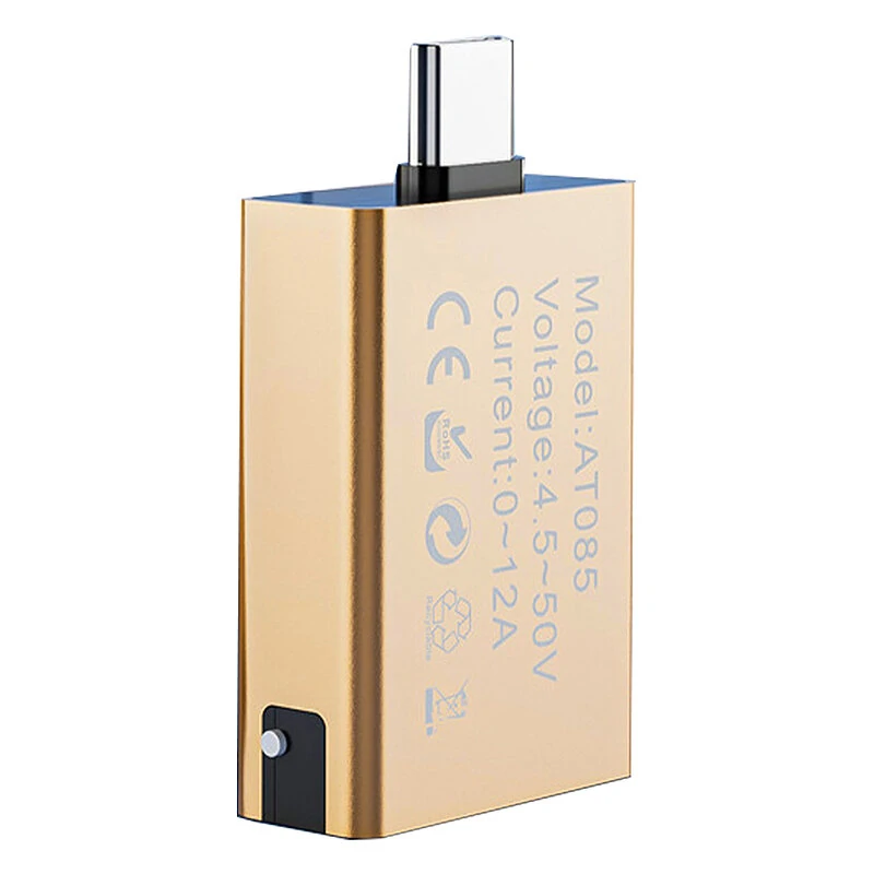 ATORCH AT085C DC4.5-50V 0-12A 600W PD3.1 Digital Display Voltage Ammeter for Power Bank Meter Type-C Mobile Phone Charger TFT G-Sensor Tester — view 5