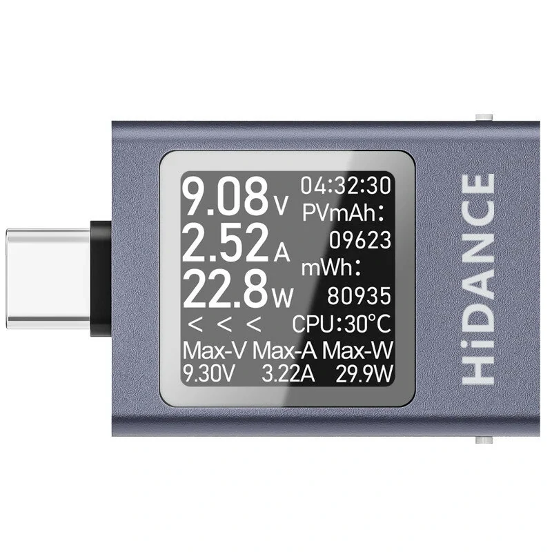 ATORCH HDC-085C PD3.1 DC Voltage Ammeter Power Meter Multi-function Digital Display Type-C Phone Charging Tester