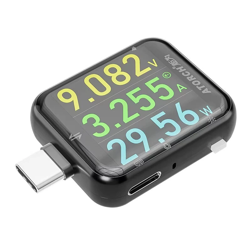 ATORCH T3 Type-C Tester USB Voltmeter Ammeter DC4.5-50V 0-12A 600W Touch Control Power Capacity Meter — view 9