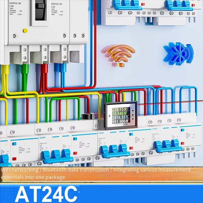 ATORCH WiFi Networking Curve Meter AT24CB W Digital Power Monitor 100A AC 50 320V Bluetooth BLE SPP Protocol Smart Life App Energy Usage Tracking Real Time Data Insights — view 5