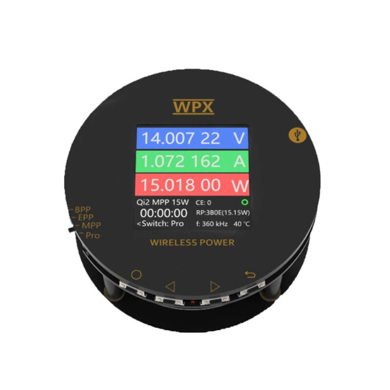 ATORCH WPX-5 Wireless Charging Tester Magnetic Test Multi-functional BPP-EPP-MPP 25W Fast Charging Debugger Repair Support 5W/7.5W/10W/15W Automatic Test — view 2