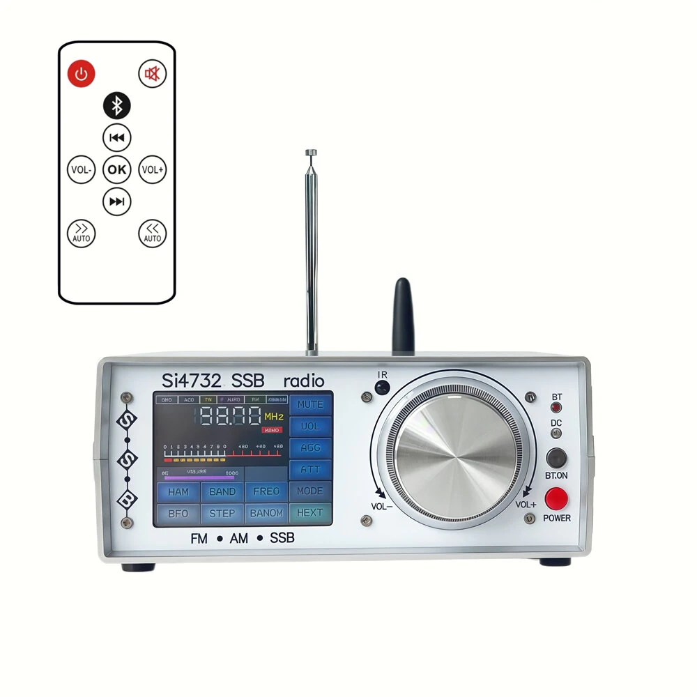 ATS-25 Full Band Radio Receiver Touch Screen Bluetooth RCA Stereo Output Rechargeable Lithium Battery Adjustable Bandwidth SSB FM SW MW LW — image 1
