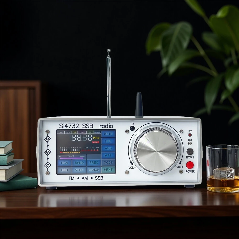 ATS-25 Full Band Radio Receiver Touch Screen Bluetooth RCA Stereo Output Rechargeable Lithium Battery Adjustable Bandwidth SSB FM SW MW LW — view 6