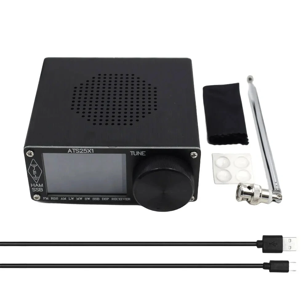 ATS25X1 Full-Band DSP Radio Receiver FM/LW/MW/SSB Receiver Si4732 Chip Portable FM Radio 2.4inch Touch Screen Built in Battery with Antenna — view 5