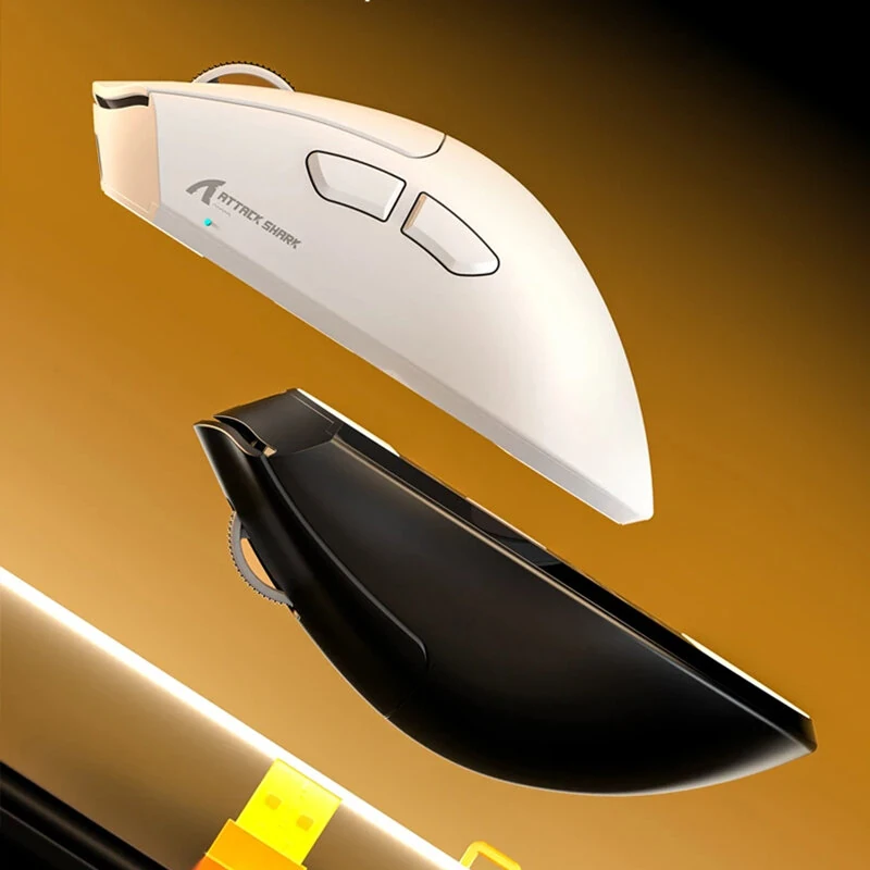 ATTACK SHARK V8 Dual 8K Gaming Wireless Mouse Three-mode PAW3950MAX Sensor 42000DPI 0.168ms Key Delay 500mAh Battery E-sports Mice 59g Lightweight — view 4
