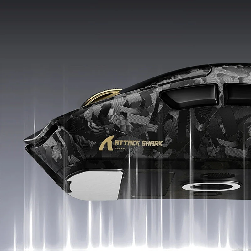ATTACK SHARK X11 Ultra Carbon Fibre Gaming Mouse Tri-mode PAW3950MAX 42000DPI 0.168ms Low Delay Dual 8KHz 2.4G/BT/Wired 59g Lightweigh — view 4