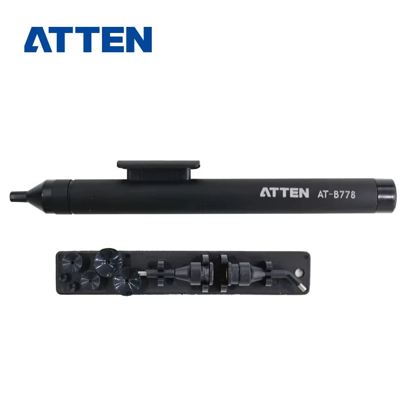 ATTEN AT-B778 Antistatic Manual Vacuum Suction Pen With Straight Bent Nozzles 6 Suction Discs Black — view 6
