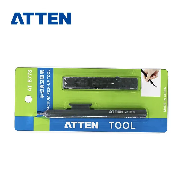 ATTEN AT-B778 Antistatic Manual Vacuum Suction Pen With Straight Bent Nozzles 6 Suction Discs Black — view 7