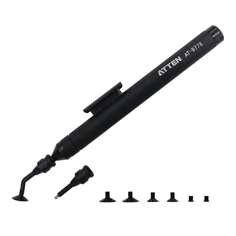 ATTEN AT-B778 Antistatic Manual Vacuum Suction Pen With Straight Bent Nozzles 6 Suction Discs Black — view 8