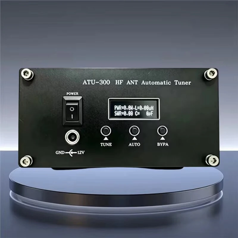ATU-300W Automatic Shortwave Antenna Tuner Impedance Matcher 1.8-54MHz 5Ω-1200Ω 350W Peak OLED Display For GP Long Wire Antennas — view 5