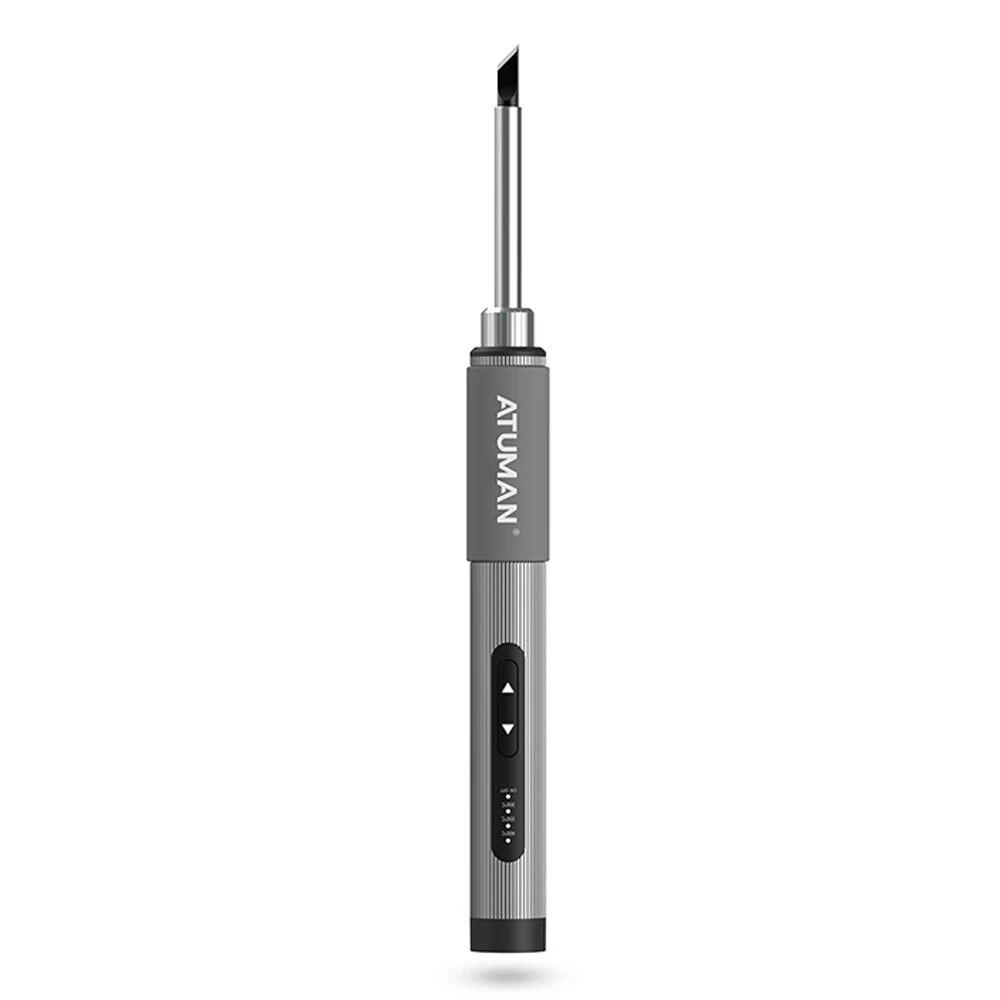AtuMan EI2 Portable Soldering Iron 72W 9-24V DC 5525 Fast Heating LED Indicator Temperature Control 300-400°C Lightweight 40g — view 2