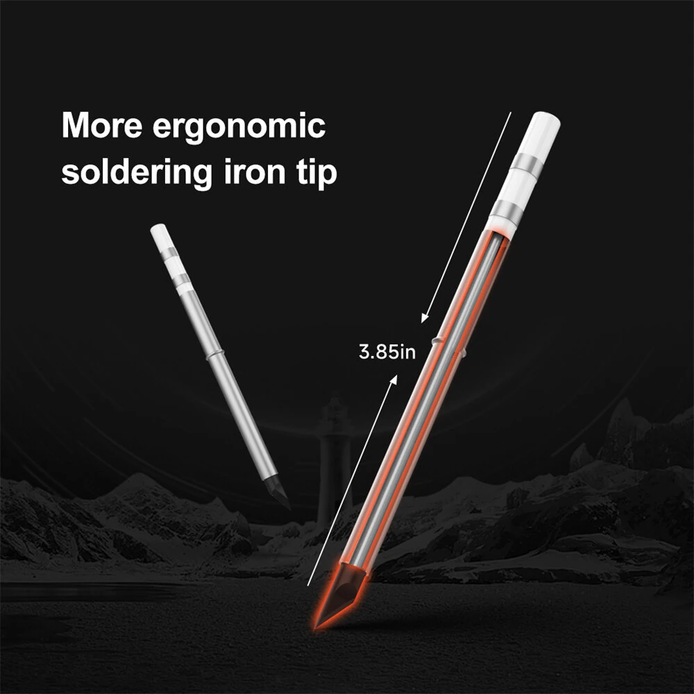 AtuMan EI2 Portable Soldering Iron 72W 9-24V DC 5525 Fast Heating LED Indicator Temperature Control 300-400°C Lightweight 40g — view 7