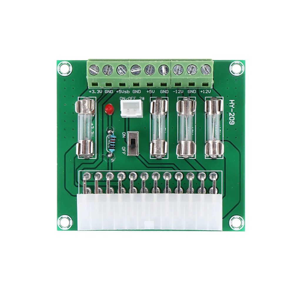 ATX Power Adapter ATX Computer PC Power Module Power Supply DC Plug Connector +3.3V +5V -12V +12V +5V — view 5