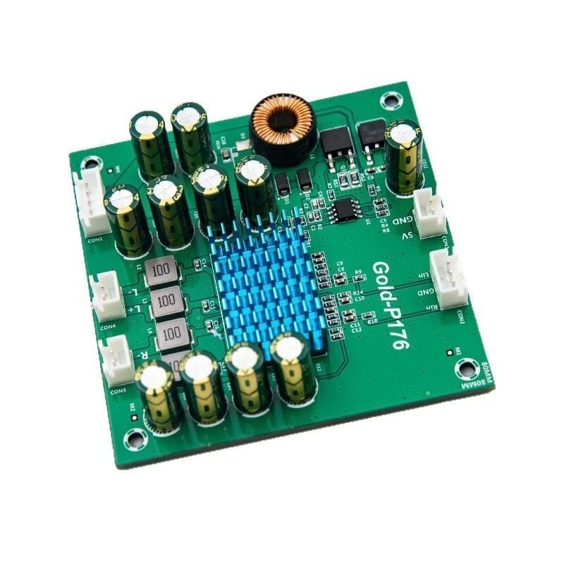 Audio Amplifier Module Class D Gold-P176 Bluetooth TPA3116D2 50W+50W 2 Channel DC12V-24V High Performance — view 3