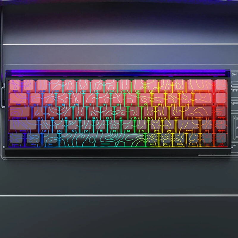 AULA Hero 68 HE Wired Mechanical Gaming Keyboard Hall Effect Magnetic Switch with Adjustable Actuation Rapid Trigger Mode 8K Hz Polling Rate 0.125ms Latency RGB Backlit Hot-swap 60% Layout  Keyboard — view 4