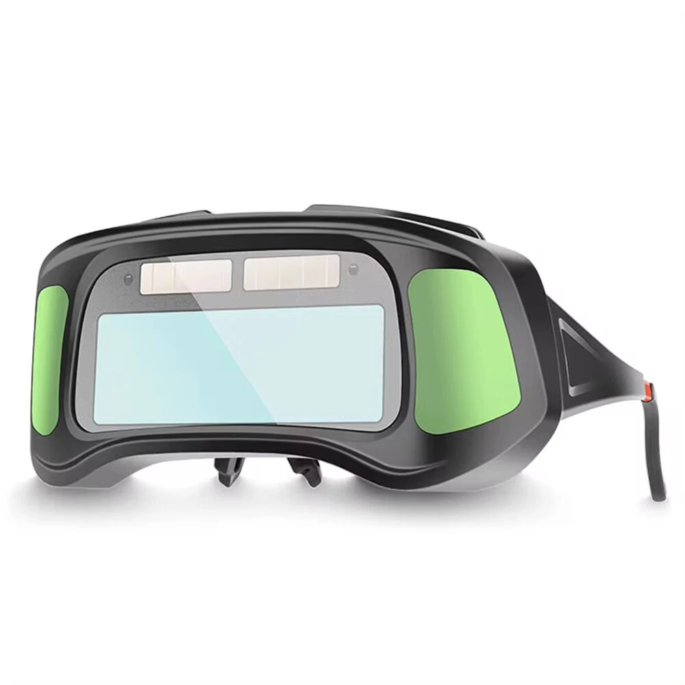 Auto Darkening Welding Goggles Large View Screen Intelligent Dimming Protective Glasses Solar-Powered Adjustable Comfortable Fit for Arc Welding Cutting Grinding Polycarbonate Material — view 3