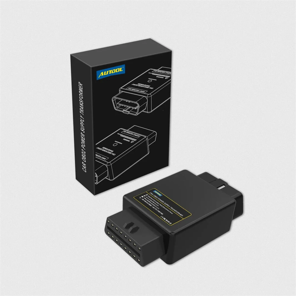 AUTOOL OBD 24V To 12V Converter Car OBD Power Supply Transformer Power Adapter OBD2 Adapter Connector — view 7