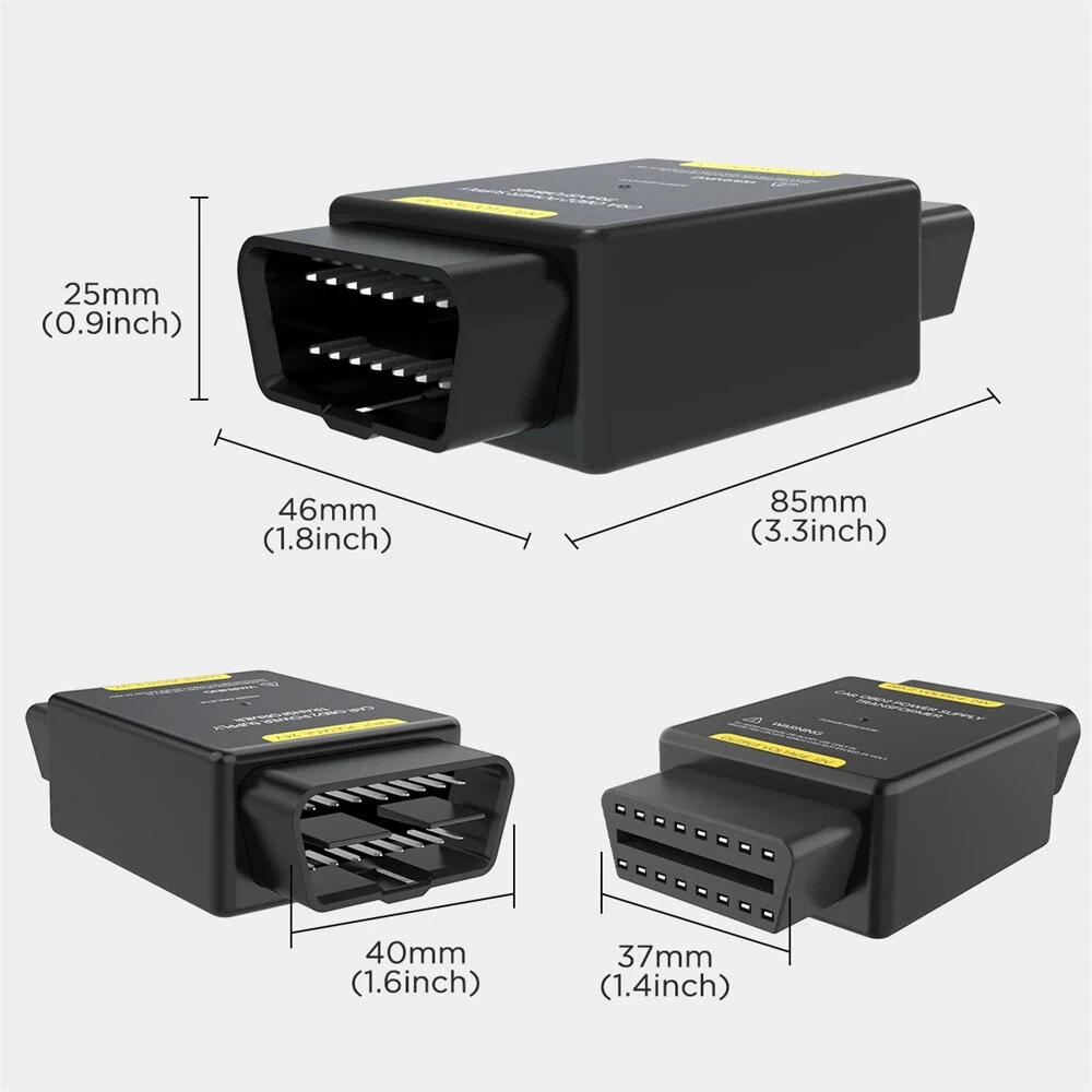 AUTOOL OBD 24V To 12V Converter Car OBD Power Supply Transformer Power Adapter OBD2 Adapter Connector — view 8