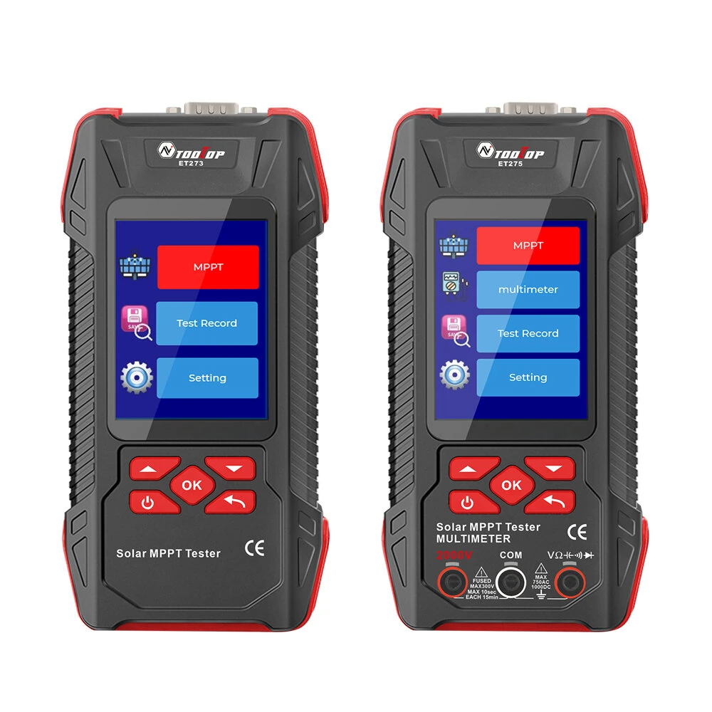 AV TOOLTOP ET273 ET275 2000W Solar MPPT Tester Multimeter Power Measurement 90V Solar Voltage 40A Current Testing Device Lithium Battery Portable Digital Screen Safety Functions — view 2