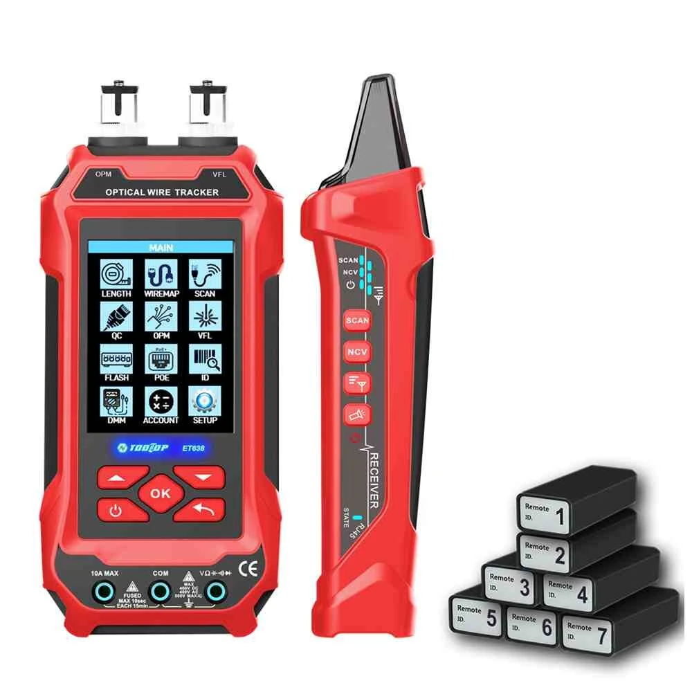 AV TOOLTOP ET636/ET638 Cable Tester and Multimeter 3.2-Inch Color Screen DCV ACV DCA ACA Resistance Capacitance Frequency Rechargeable Battery — view 2