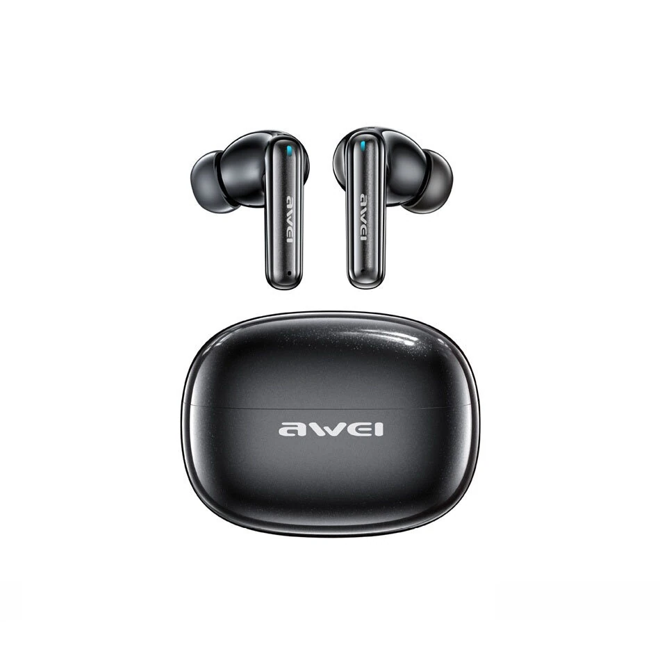 AWEI T92 ANC Pro TWS Wireless Earbuds bluetooth Earphones -52dB ANC ENC Noise Reduction Large-size Composite Diaphragm Sterso Sound Field 20H Battery Life Portable Earphone