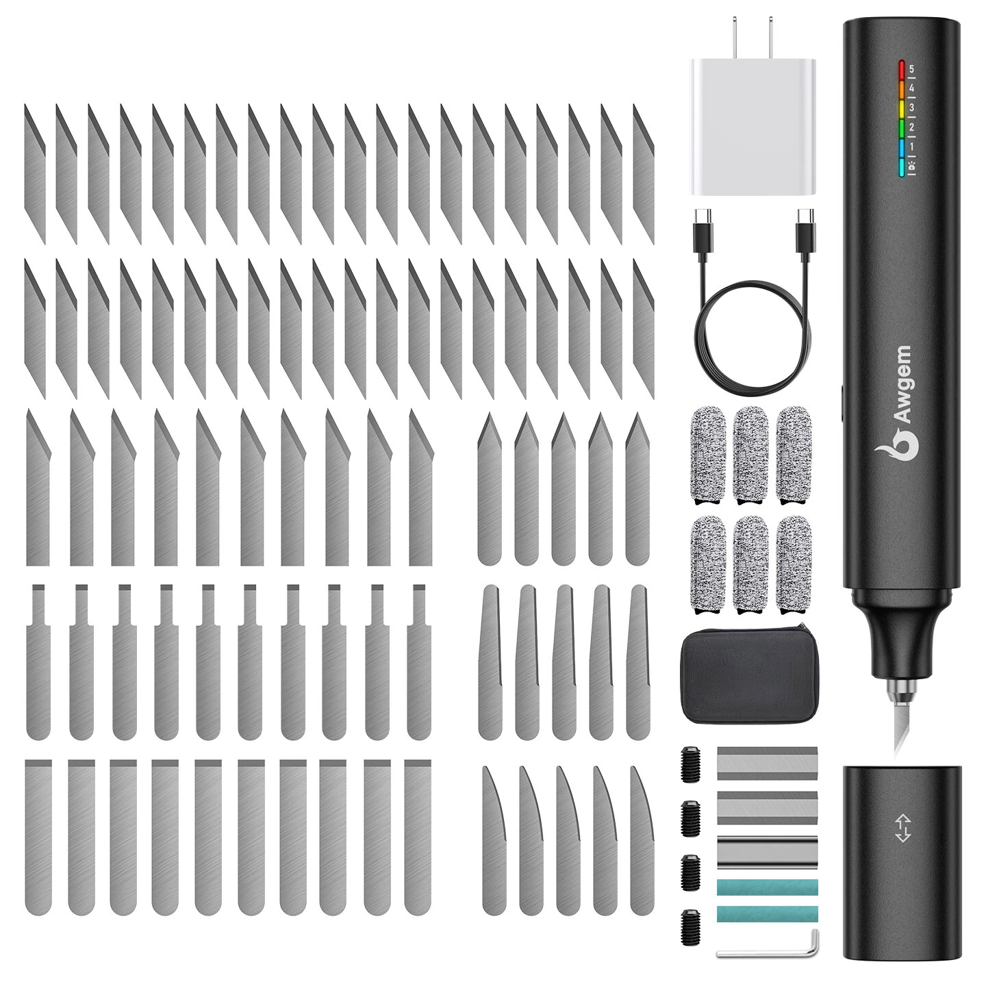 Awgem KH1 Ultrasonic Cutting Knife 45W Power 5 Adjustable Gears High Frequency 40kHz Compact Design Precision Cutting Tool