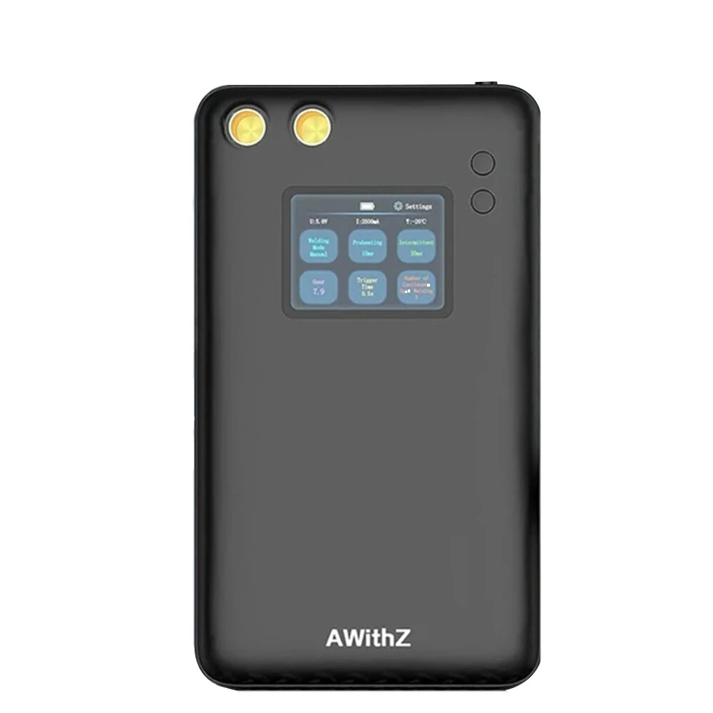 AWithZ Spot Welder Portable High Capacity 7500mAh Battery 2-inch Large LCD Screen 90 Gear Output Power Safe and Efficient with 40cm Welding Pen Ideal for DIY Battery Pack Creation Equipment Repair and Material Welding — view 2