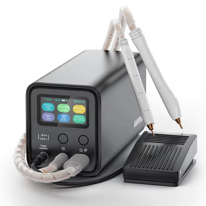Awithz UF20B Spot Welding Machine AC110-240V 6V 1750A 10.5KW High Power 18650 Lithium Battery Nickel Sheet Welder Touch Screen Multi-Mode for Power Tools Phone Battery Repair — image 1