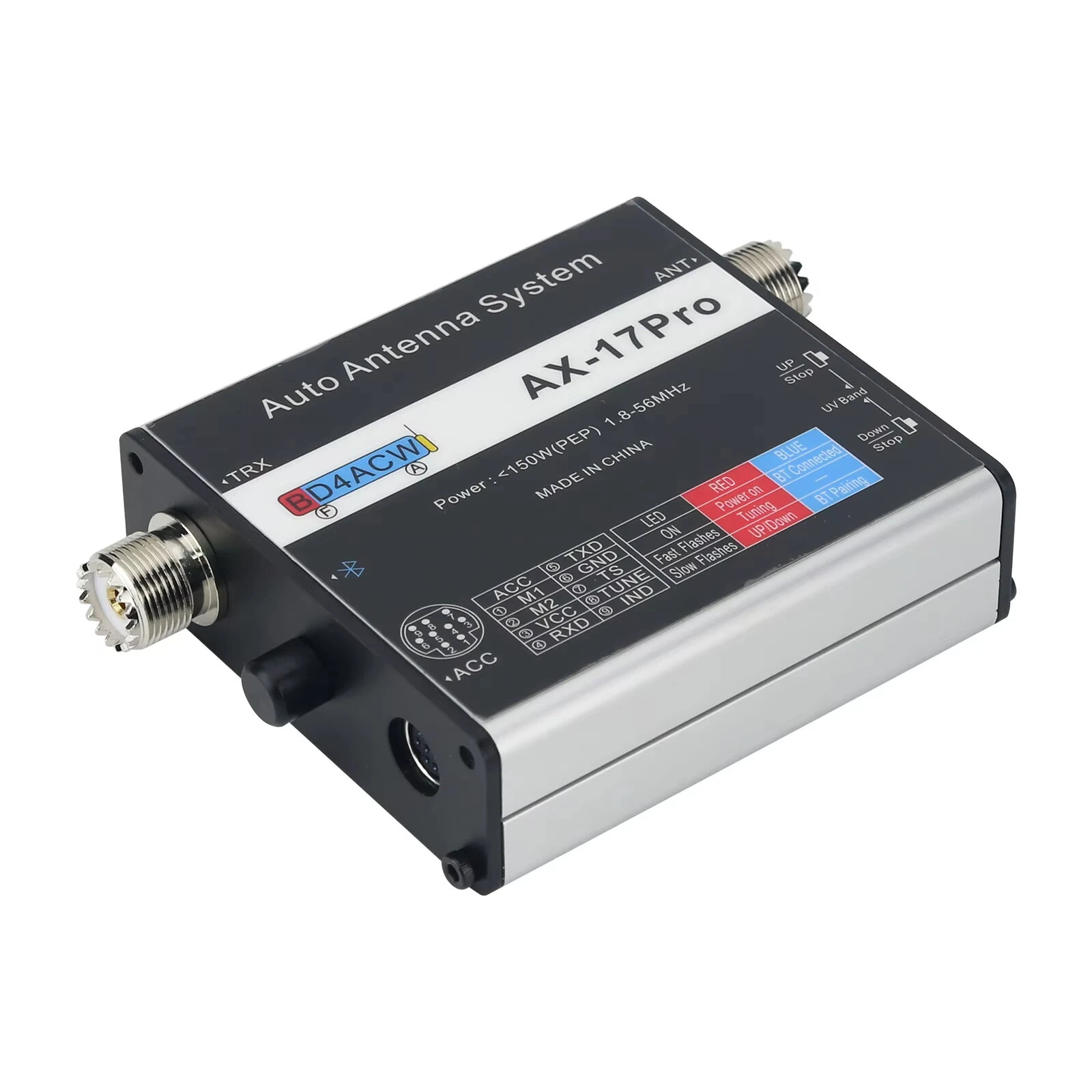 AX-17 Pro Automatic Screwdriver Antenna Controller Bluetooth Compatible 12V DC Motor ICOMSS YAESU ALINCO ATAS-120A M-120A M-130A Tarhell Little II SD-330 Protection — view 3