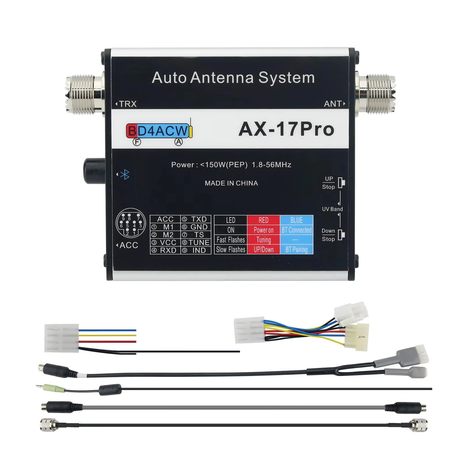 AX-17 Pro Automatic Screwdriver Antenna Controller Bluetooth Compatible 12V DC Motor ICOMSS YAESU ALINCO ATAS-120A M-120A M-130A Tarhell Little II SD-330 Protection — view 7