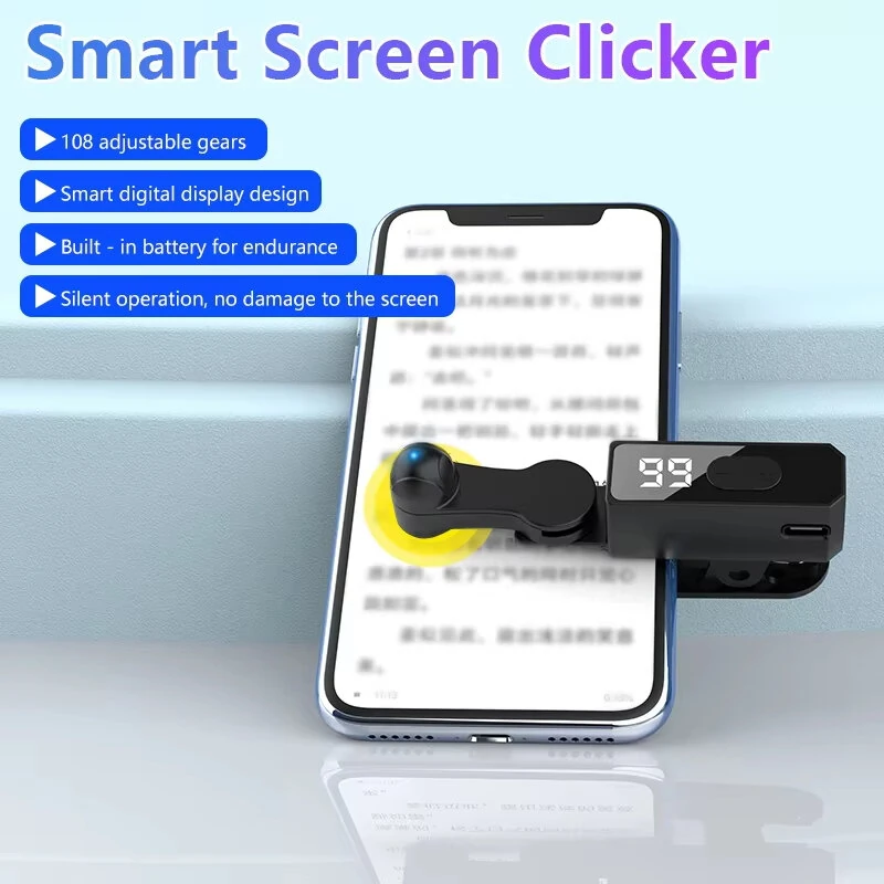 B-03 Auto Screen Clicker Device for Smartphone Adjustable Touch Tapper Tool for Games Apps Live Streaming and Repeated Tapping — view 2