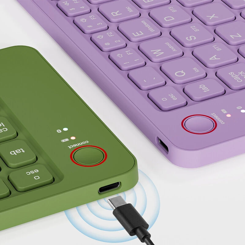 B023 Mini bluetooth Folding Keyboard for IOS/Android/Windows Tablet Mobile Phone Type-C Rechargeable Keyboard Computer Accessories — view 5