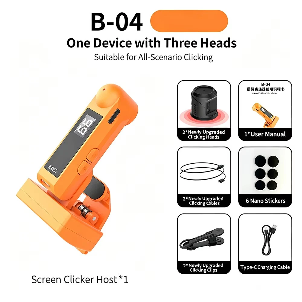 B04 Auto Clicker Mobile Phone Screen Automatic Clickers Smarphone Touchscreen Tapper for Live Streaming Broadcast Video Browsing — view 6