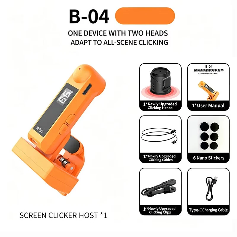 B04 Auto Clicker Mobile Phone Screen Automatic Clickers Smarphone Touchscreen Tapper for Live Streaming Broadcast Video Browsing — view 8