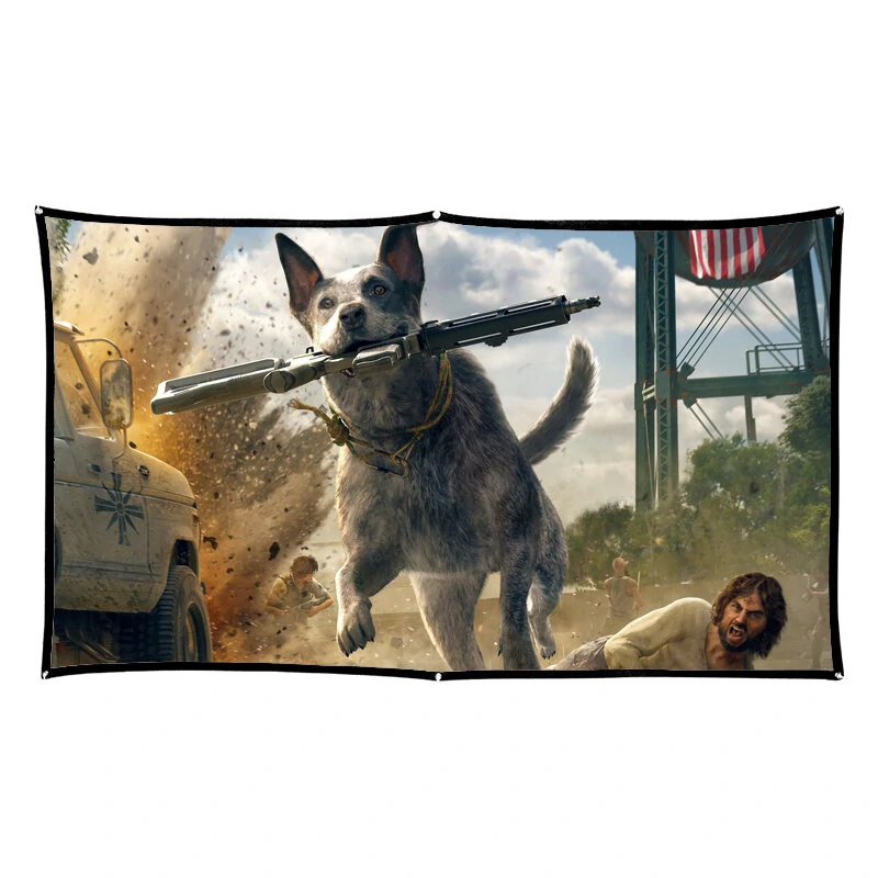 Bakeey 100/120Inch Easy White Projection Screen 16:9 Foldable Anti-wrinkle Wide-angle Screen for Outdoors Travelling Meeting — view 2
