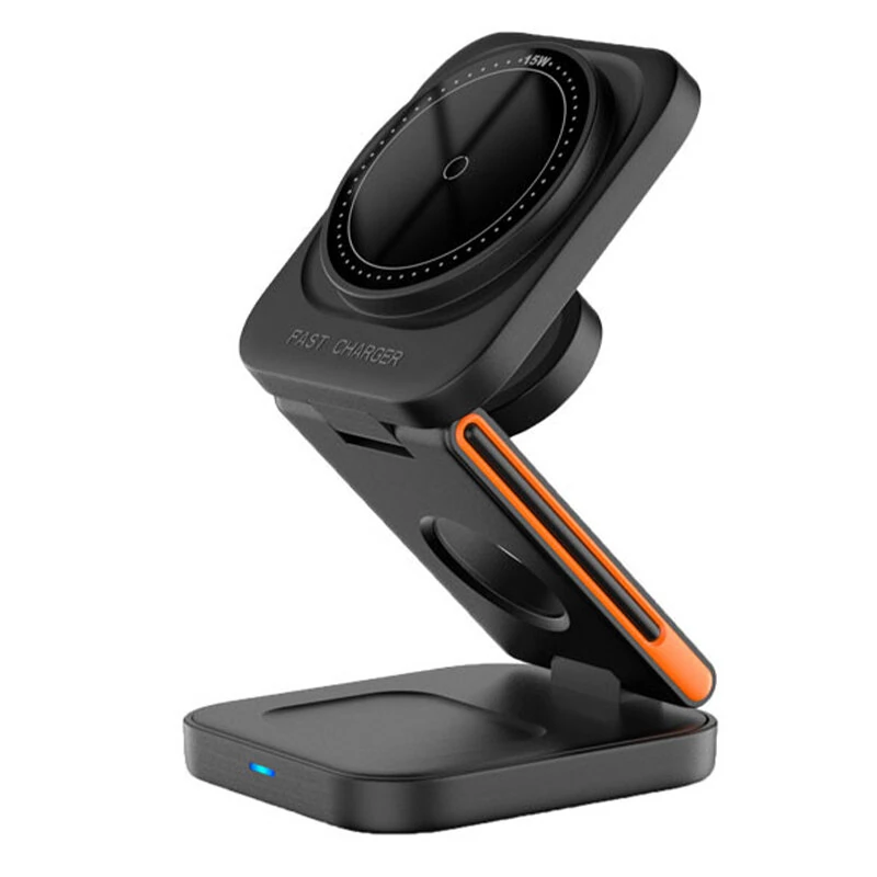 Bakeey 3-in-1 30W Foldable Wireless Charger Fast Magnetic Wireless Charging Stand for Smart Phones for iPhone 15 14 13 for Airpods for Apple Watch — view 2