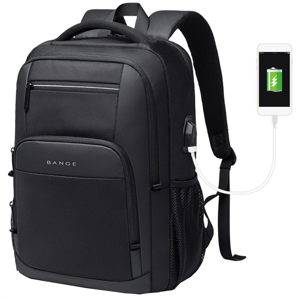 BANGE Backpack Men's Shoulder Bag 15.6 Laptop Computer Bag Casual Sports Travel Backpack Breathable Large Capacity USB Charging Backpack — image 1