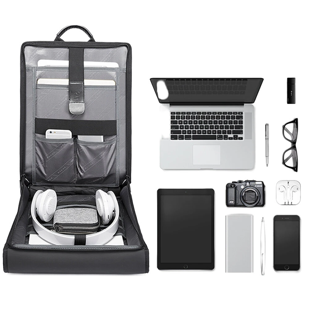 BANGE Business Backpack Men's Shoulder Bag Waterproof 15.6 Inch Laptop Computer Bagpack Large Capacity Storage Back Bag for Men — view 3