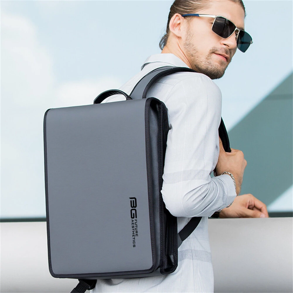 BANGE Business Backpack Men's Shoulder Bag Waterproof 15.6 Inch Laptop Computer Bagpack Large Capacity Storage Back Bag for Men — view 8