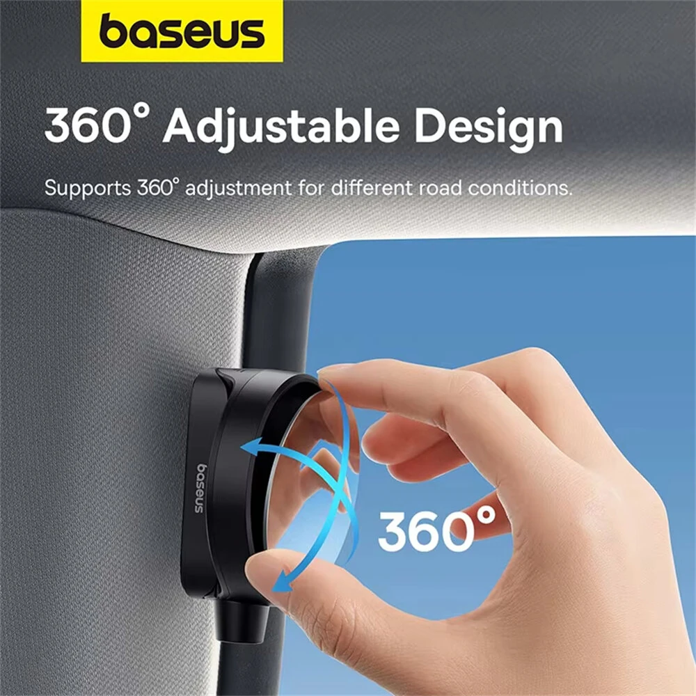Baseus 360° Car Backseat Rear View Mirror with Safety Hammer Full Vision Wide Angle Get Off Safety Assistant Waterproof Auto Rearview Mirror — view 4