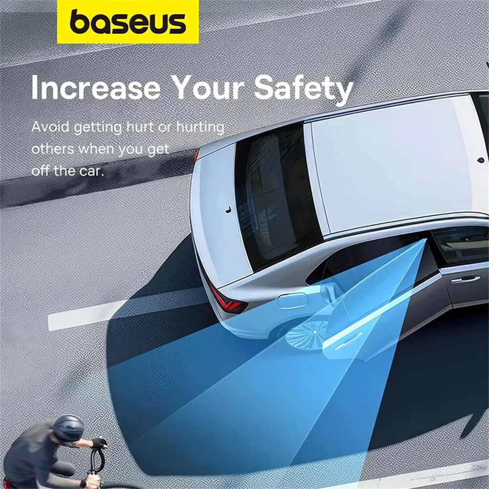 Baseus 360° Car Backseat Rear View Mirror with Safety Hammer Full Vision Wide Angle Get Off Safety Assistant Waterproof Auto Rearview Mirror — view 6