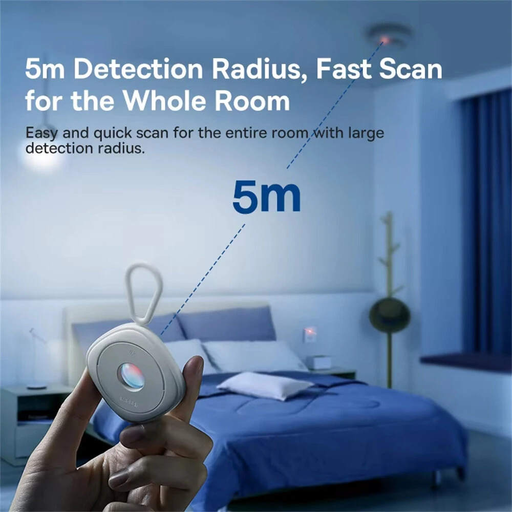 Baseus Camera Detector for Anti Candid Security Protection Mini Pinhole Camera Lens Detect Gadget Hotel Peeping Detector — view 6