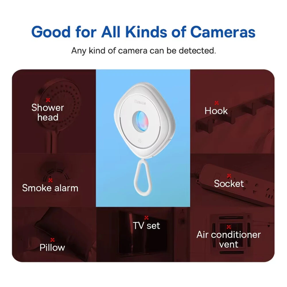Baseus Camera Detector for Anti Candid Security Protection Mini Pinhole Camera Lens Detect Gadget Hotel Peeping Detector — view 9