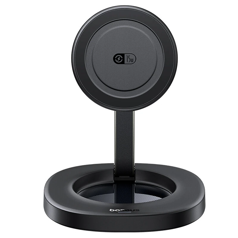 Baseus EnerFill FF11 Foldable Design 15W Magnetic Wireless Charger Fast Wireless Charging Stand for Smart Phones for iPhone 16 16 Pro 15 14 13 Pro Max for Huawei Pura 80 Ultra for Xiaomi MIX Flip2 for SAMSUNG for OPPO — view 2
