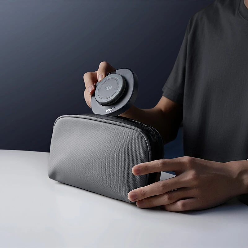 Baseus EnerFill FF11 Foldable Design 15W Magnetic Wireless Charger Fast Wireless Charging Stand for Smart Phones for iPhone 16 16 Pro 15 14 13 Pro Max for Huawei Pura 80 Ultra for Xiaomi MIX Flip2 for SAMSUNG for OPPO — view 5