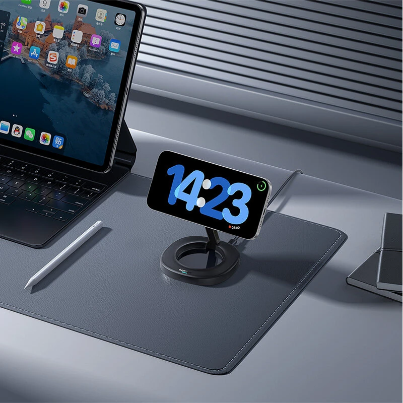 Baseus EnerFill FF11 Foldable Design 15W Magnetic Wireless Charger Fast Wireless Charging Stand for Smart Phones for iPhone 16 16 Pro 15 14 13 Pro Max for Huawei Pura 80 Ultra for Xiaomi MIX Flip2 for SAMSUNG for OPPO — view 6