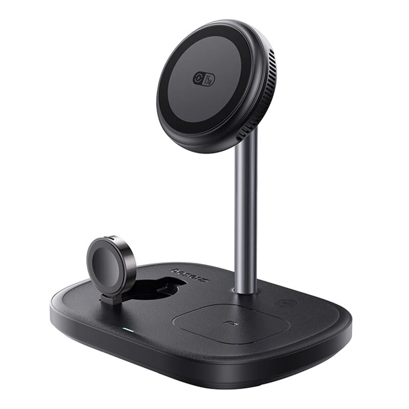 Baseus EnerFill FS41 15W 3-in-1 Magnetic Wireless Charger Fast Wireless Charging Stand with TEC Cooling for Smart Phones for iPhone 16 16 Pro 15 14 13 Pro Max for Samsung Galaxy Z Fold7 for Huawei Pura 80 Ulta for OPPO for XIAOMi for Apple Watch for Airpo — Baseus