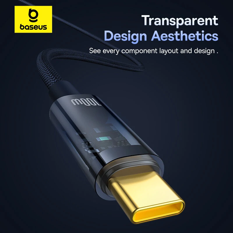 Baseus Explorer Series PD100W Type-C to Type-C Cable Fast Charging Data Transmission Copper Core Line 1M/2M Long for iPhone 15 15 Plus for Huawei Pura 70 Ultra for Xiaomi Civi4 Pro — view 4